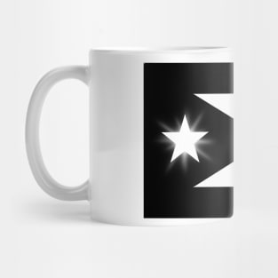 Puerto Rico black and white resistance flag Mug